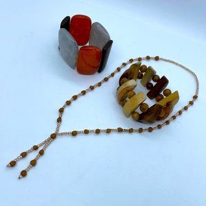 Wooden jewelry lot